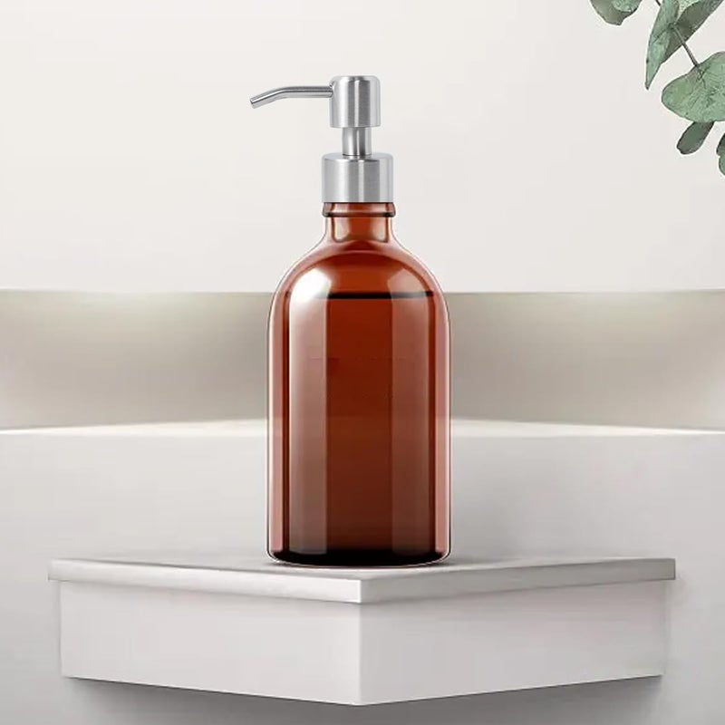 KAROGOGH Stainless Steel Soap Dispenser Pump, Modern Design, 2-Pack (Steel Brush) - Image 4